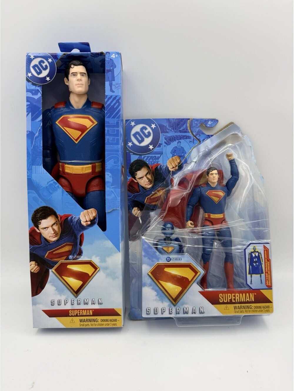 DC Superman 2025 Action Figures Lot Of 2 Superman 1 6in and 1 12in New In Box